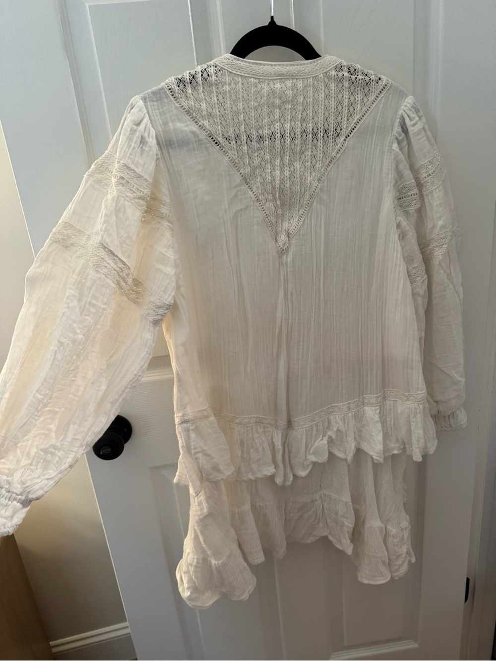 Free People Ivory Boho Ruffle Mini Dress - Picture 4 of 4
